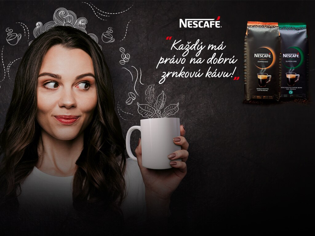 Vyskúšajte zrnkovú kávu NESCAFÉ!