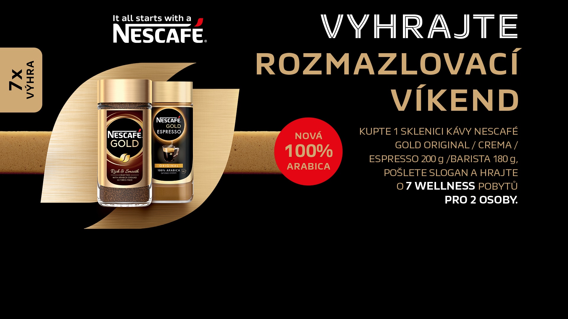 Vyhraj s NESCAFÉ GOLD rozmazlovací víkend