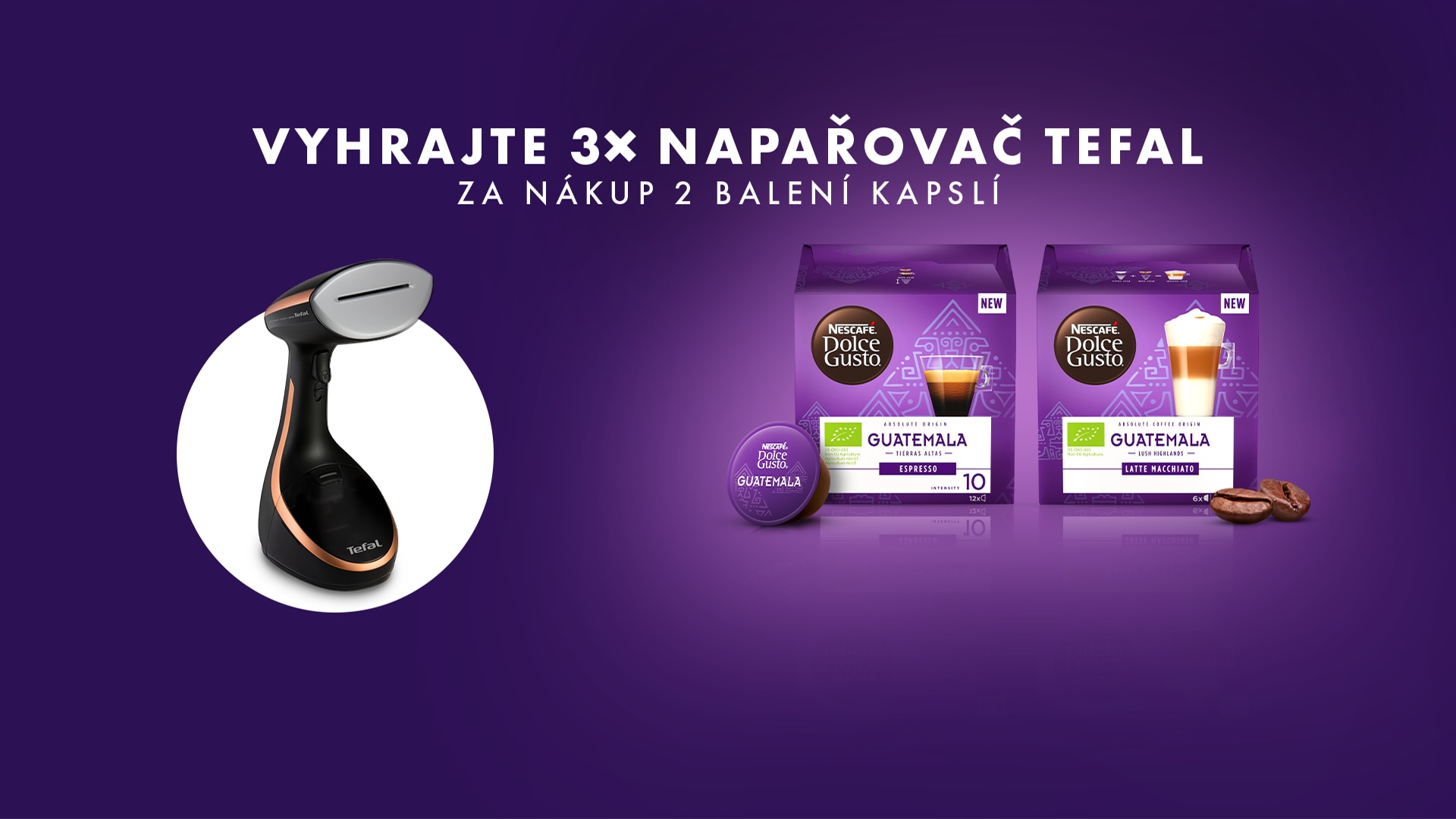 NESCAFÉ DOLCE GUSTO – Vyhrajte napařovač Tefal