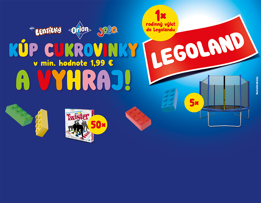 Kúp cukrovinky a vyhraj zájazd do Legoladnu pre celú rodinu