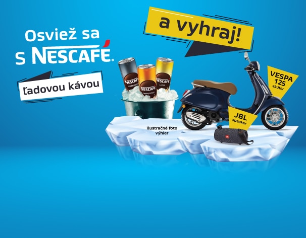 Kúpte akúkoľvek NESCAFÉ ľadovú kávu a vyhrajte jednu zo skvelých výhier!