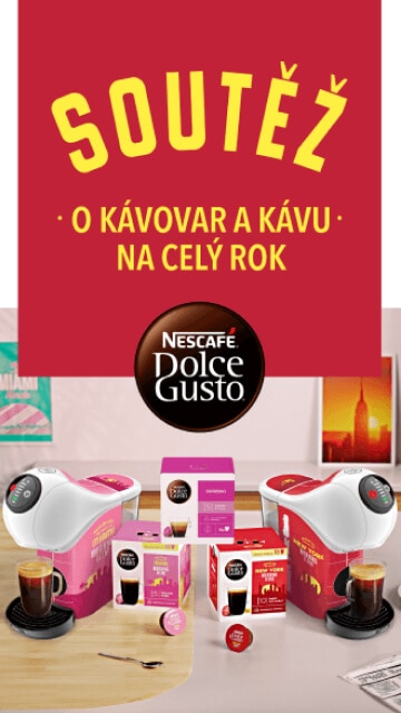 Vyhrajte s kávou NESCAFÉ® Dolce Gusto® designový kávovar Miami nebo New York a zásobu kávy na celý rok