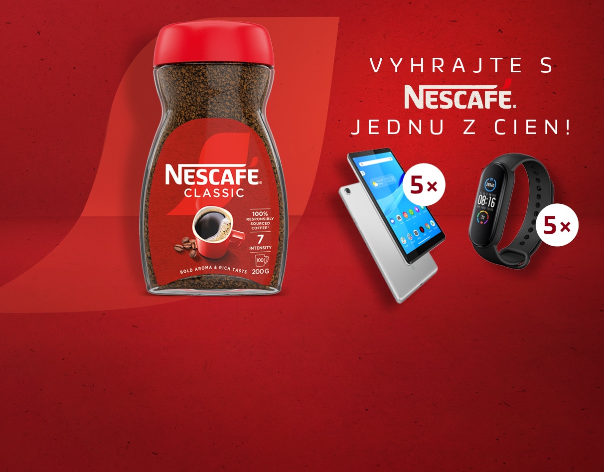 Kúpte NESCAFÉ Classic 200g alebo NESCAFÉ Crema 200g v Bille a vyhrajte jednu zo smart výhier!