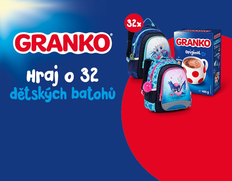 Globus - Granko soutěž o 32 dětských batohů.