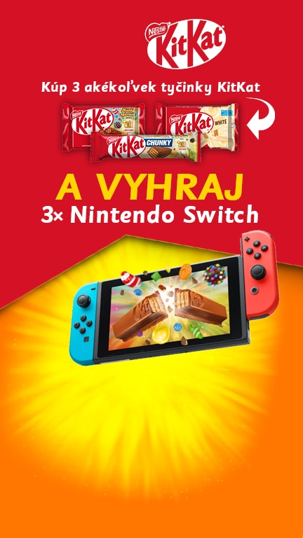 Vyhraj s KitKat Nintendo Switch!